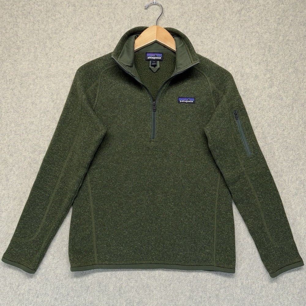 Patagonia Better Sweater 1/4 Zip Fleece Pullover Green Mens Small